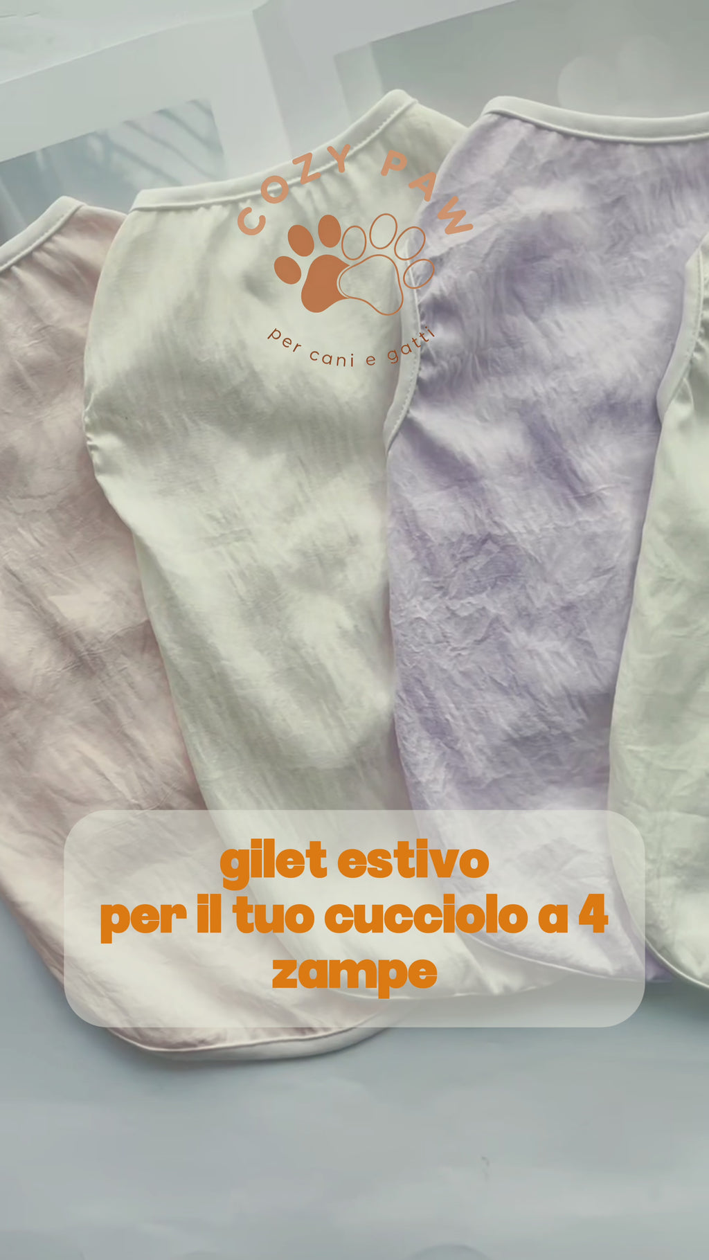 🐾 Gilet Estivo per Cani e Gatti in Cotone Ultra-Morbido